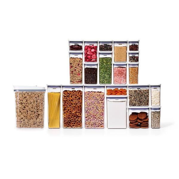 POP Large Cereal Dispenser (4.5 Qt.) & 20-Piece POP Container Set Bundle O3