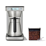 12-Cup Coffee Maker with Podless Single-Serve Function & Steel Coffee POP Container (1.7 Qt) with Scoop Bundle N3