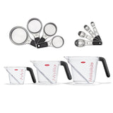 3 Piece Angled Measuring Cup Set & Stainless Steel Measuring Cups and Spoons Set Bundle B2