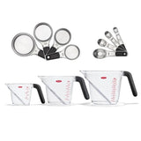 3 Piece Angled Measuring Cup Set & Stainless Steel Measuring Cups and Spoons Set Bundle B2