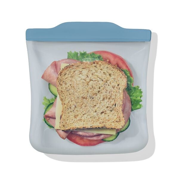 Silicone Reusable Bag  Sandwich (28 oz) - Ocean Blue K9