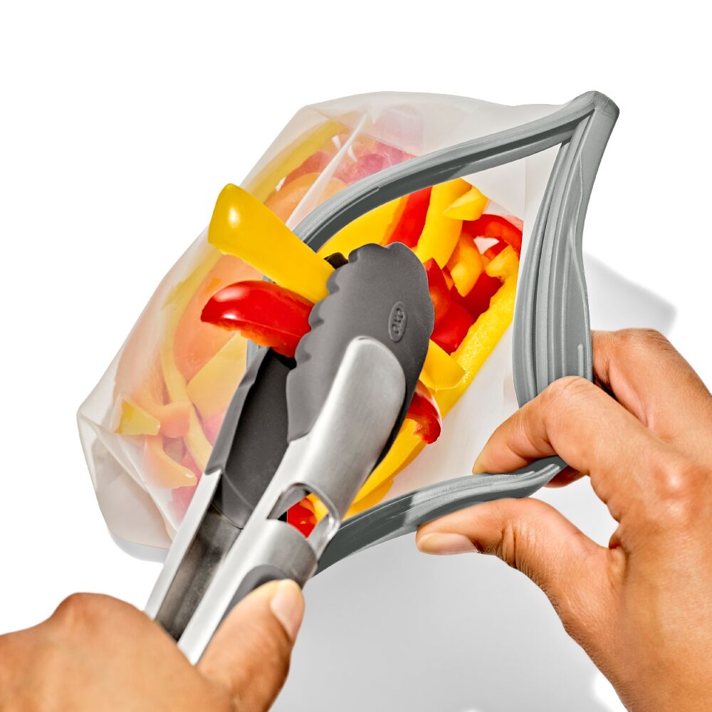 Silicone Reusable Bag  Stand-Up Quart (32 oz) - Fog Y4