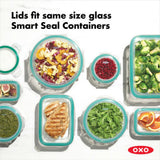 8 Piece Smart Seal Glass Round Container Set C7