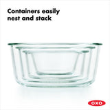 8 Piece Smart Seal Glass Round Container Set C7