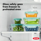 8 Piece Smart Seal Glass Round Container Set C7