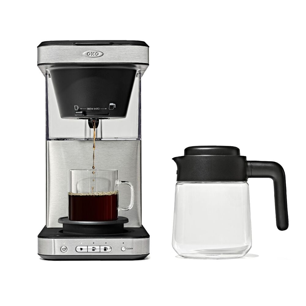 8-Cup Coffee Maker with Podless Single-Serve Function and Glass Carafe E3