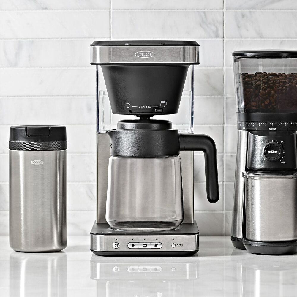 8-Cup Coffee Maker with Podless Single-Serve Function and Glass Carafe E3