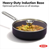 Ceramic Professional Non-Stick 3-Quart Sauté Pan with Lid I6