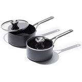 Ceramic Professional Non-Stick 4-Piece Saucepan Set (1.7 Qt & 2.3 Qt) B0