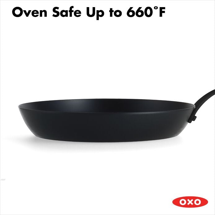 Carbon Steel Obsidian Series 10-Inch Frypan with Silicone Sleeve U7