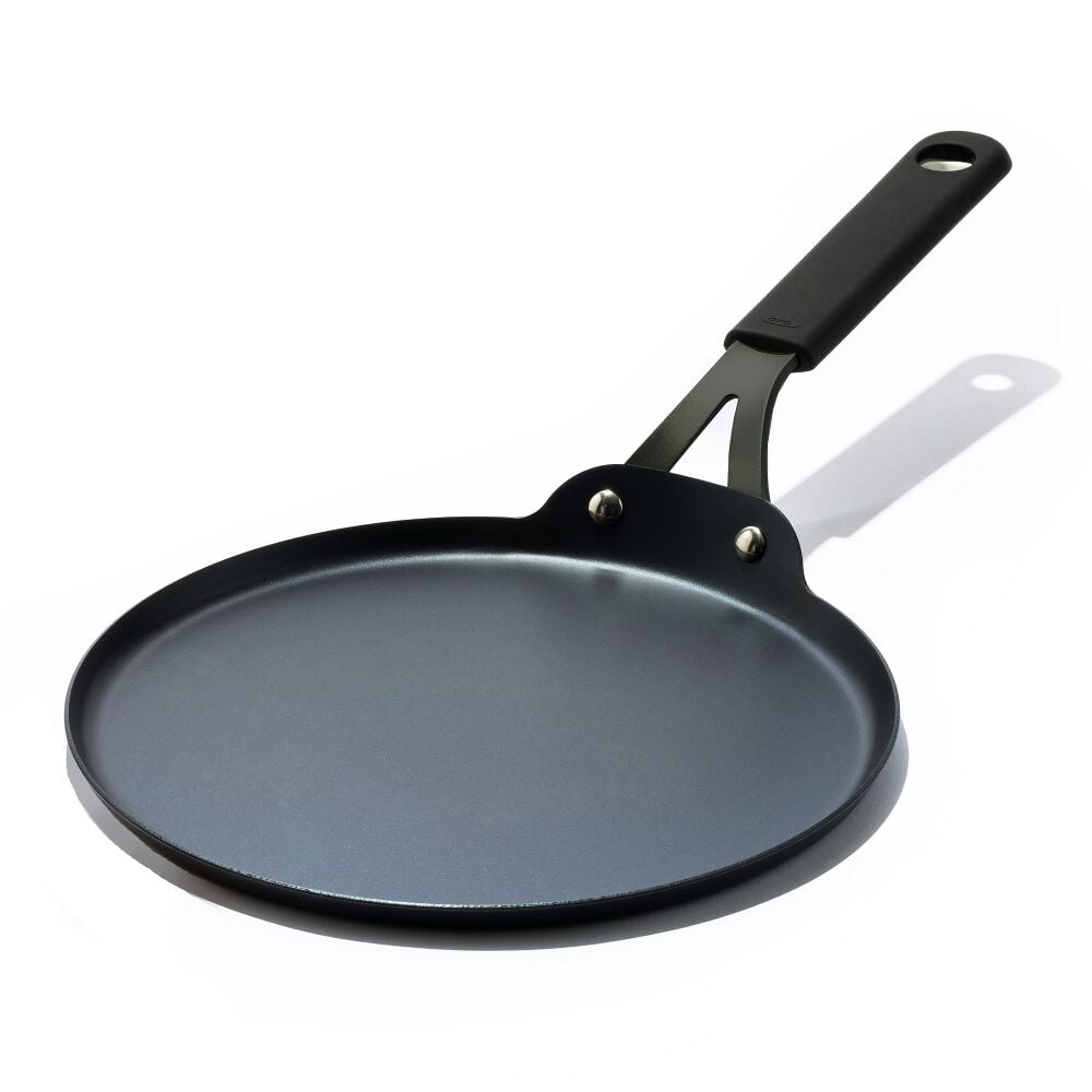 Obsidian Carbon Steel 10-Inch Crêpe Pan with Silicone Sleeve R9