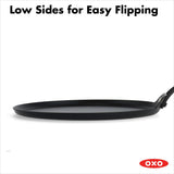 Obsidian Carbon Steel 10-Inch Crêpe Pan with Silicone Sleeve D3
