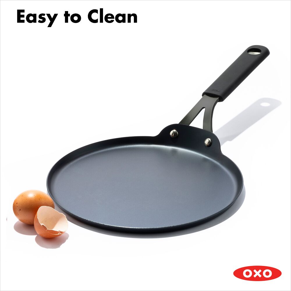 Obsidian Carbon Steel 10-Inch Crêpe Pan with Silicone Sleeve R9