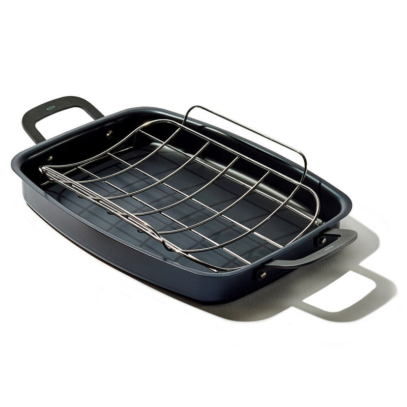 Carbon Steel Obsidian Series Roaster with Rack G3