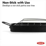 Carbon Steel Obsidian Series Roaster with Rack G3