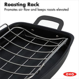 Carbon Steel Obsidian Series Roaster with Rack G3