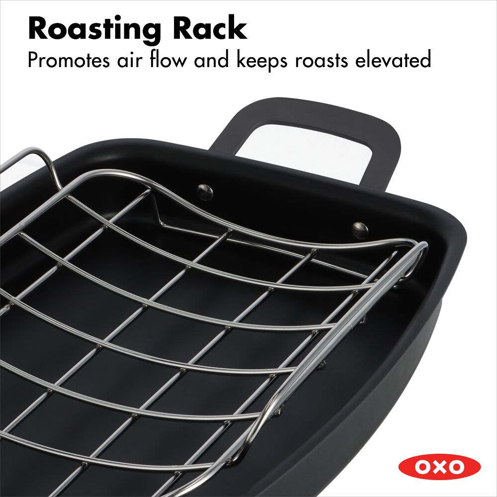 Carbon Steel Obsidian Series Roaster with Rack G3