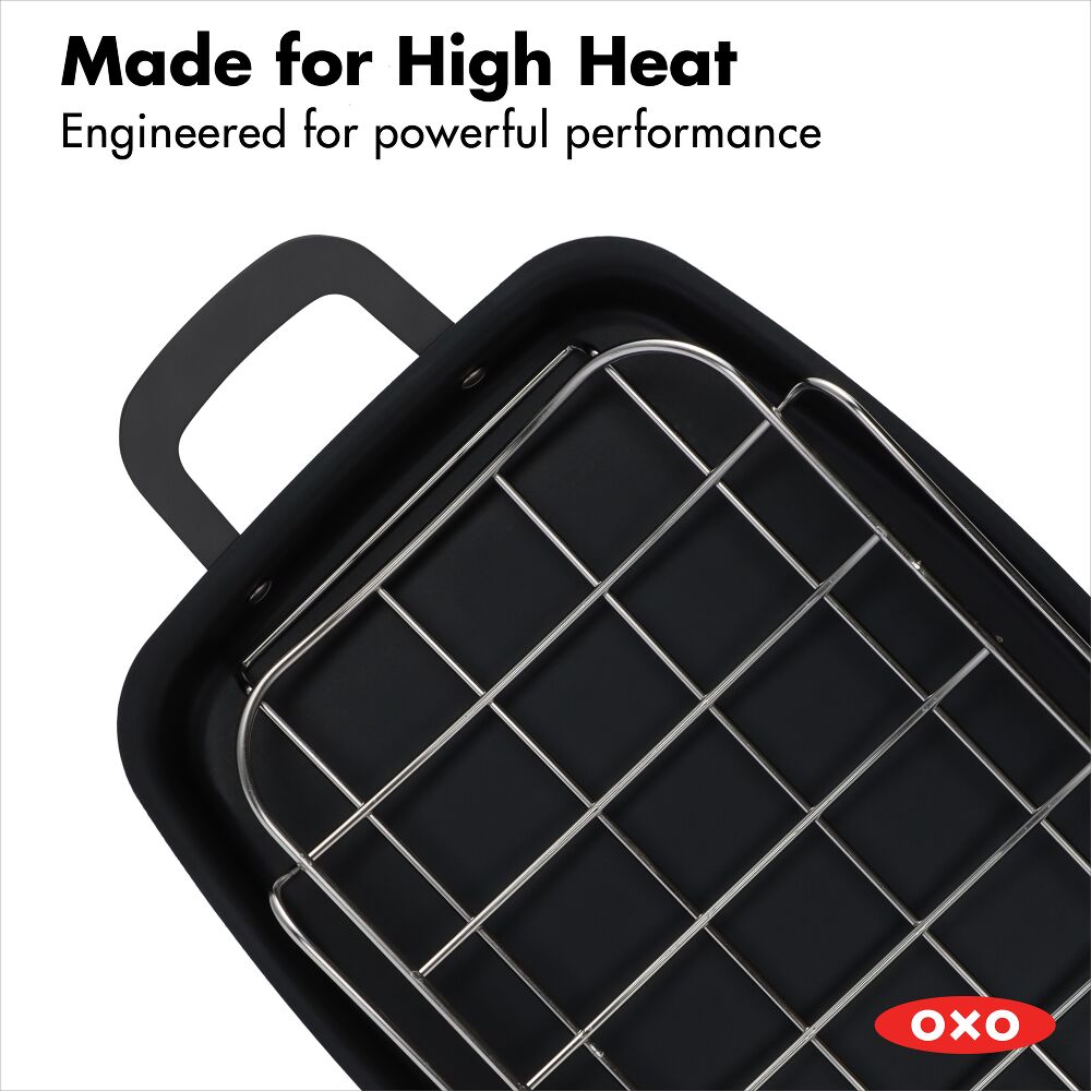 Carbon Steel Obsidian Series Roaster with Rack G3