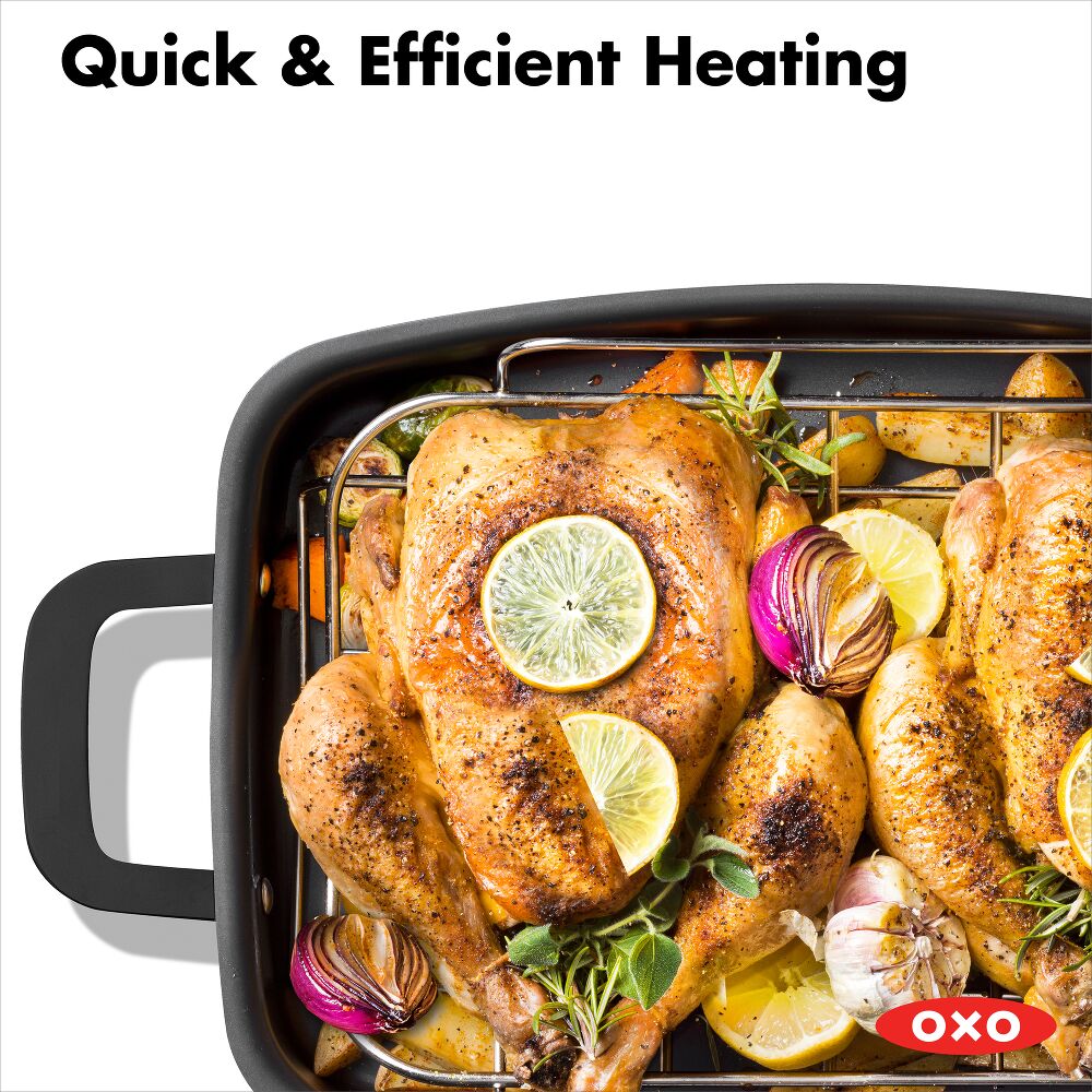 Carbon Steel Obsidian Series Roaster with Rack G3