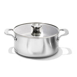 Stainless Steel Mira Series 5.2qt Casserole And Lid T4