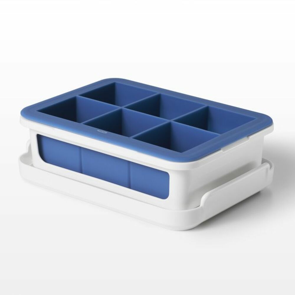 Covered Silicone Ice Cube Tray-Large Cube N6