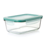 Smart Seal 8 Cup Glass Rectangle Container - Teal O0