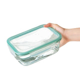 Smart Seal 8 Cup Glass Rectangle Container - Teal O0