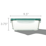 Smart Seal 8 Cup Glass Rectangle Container - Teal O0