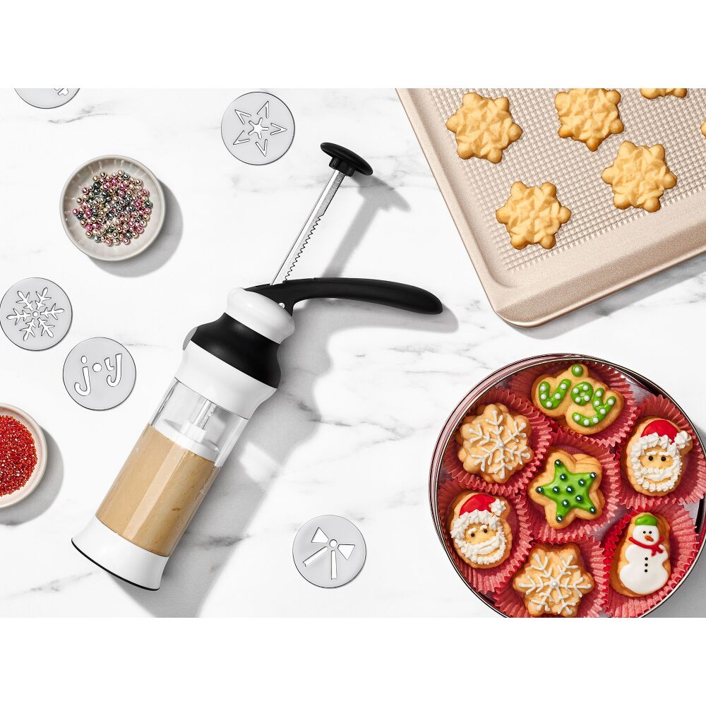 Holiday Cookie Press and Disk Set Bundle S7