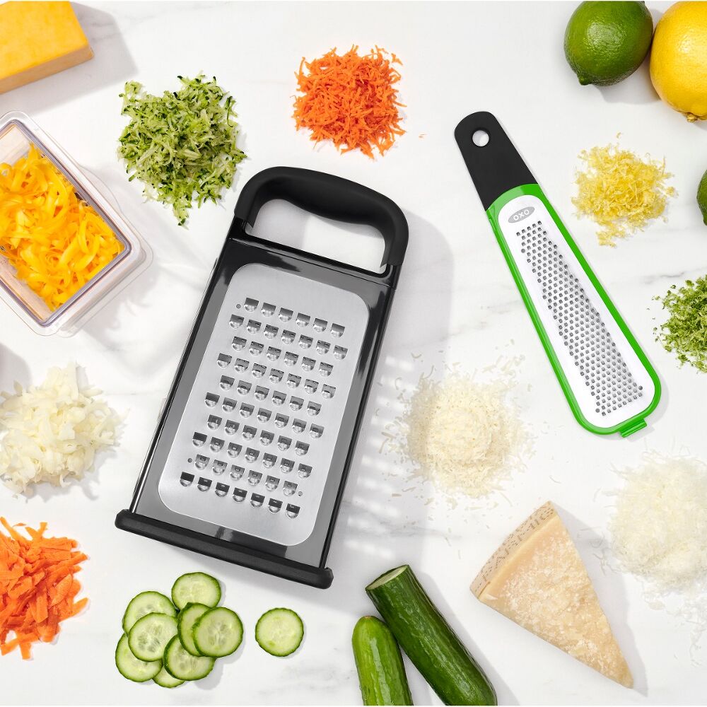 Etched Box Grater With Removable Zester Z0