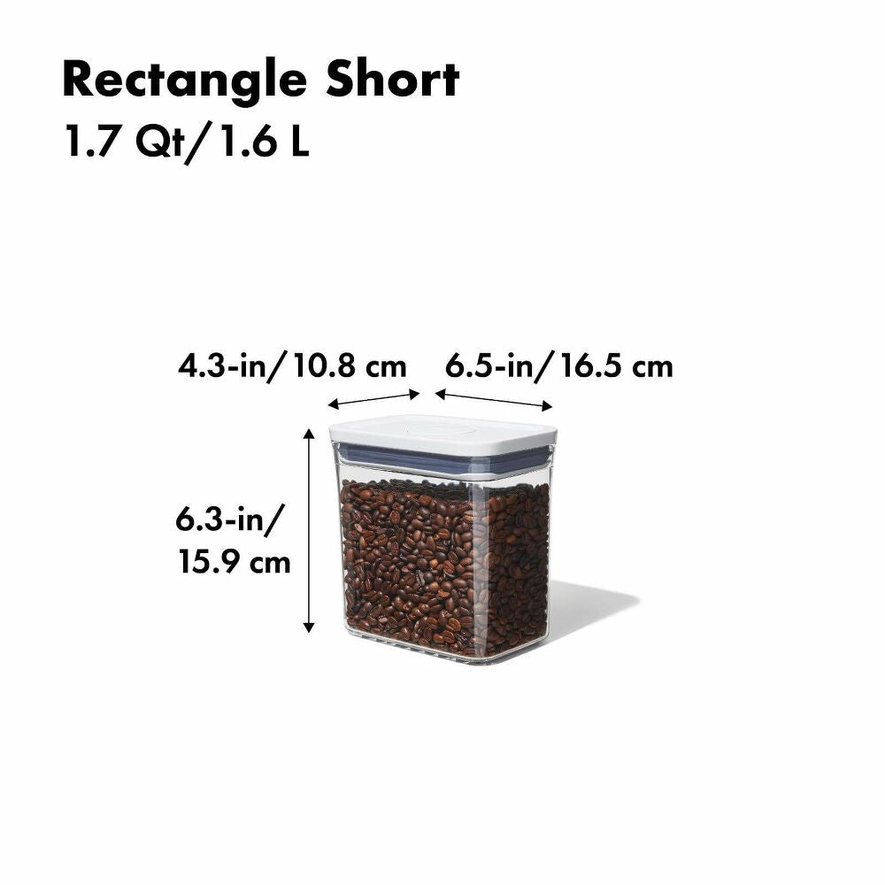 POP Container - Rectangle Short (1.7 Qt/1.6 L) - Matte Black N2