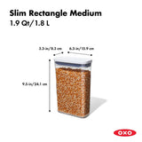 POP Container - Slim Rectangle Medium (1.9 Qt.) J2