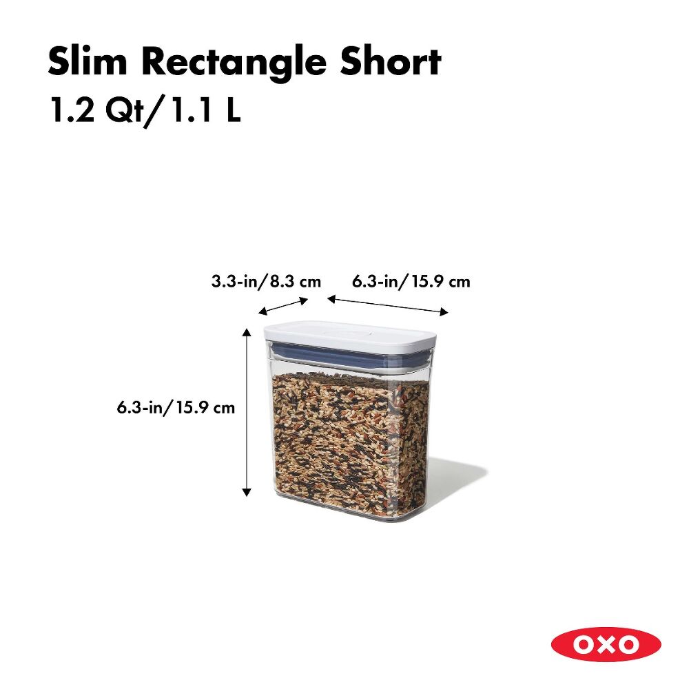 POP Container - Slim Rectangle Short (1.2 Qt.) B3