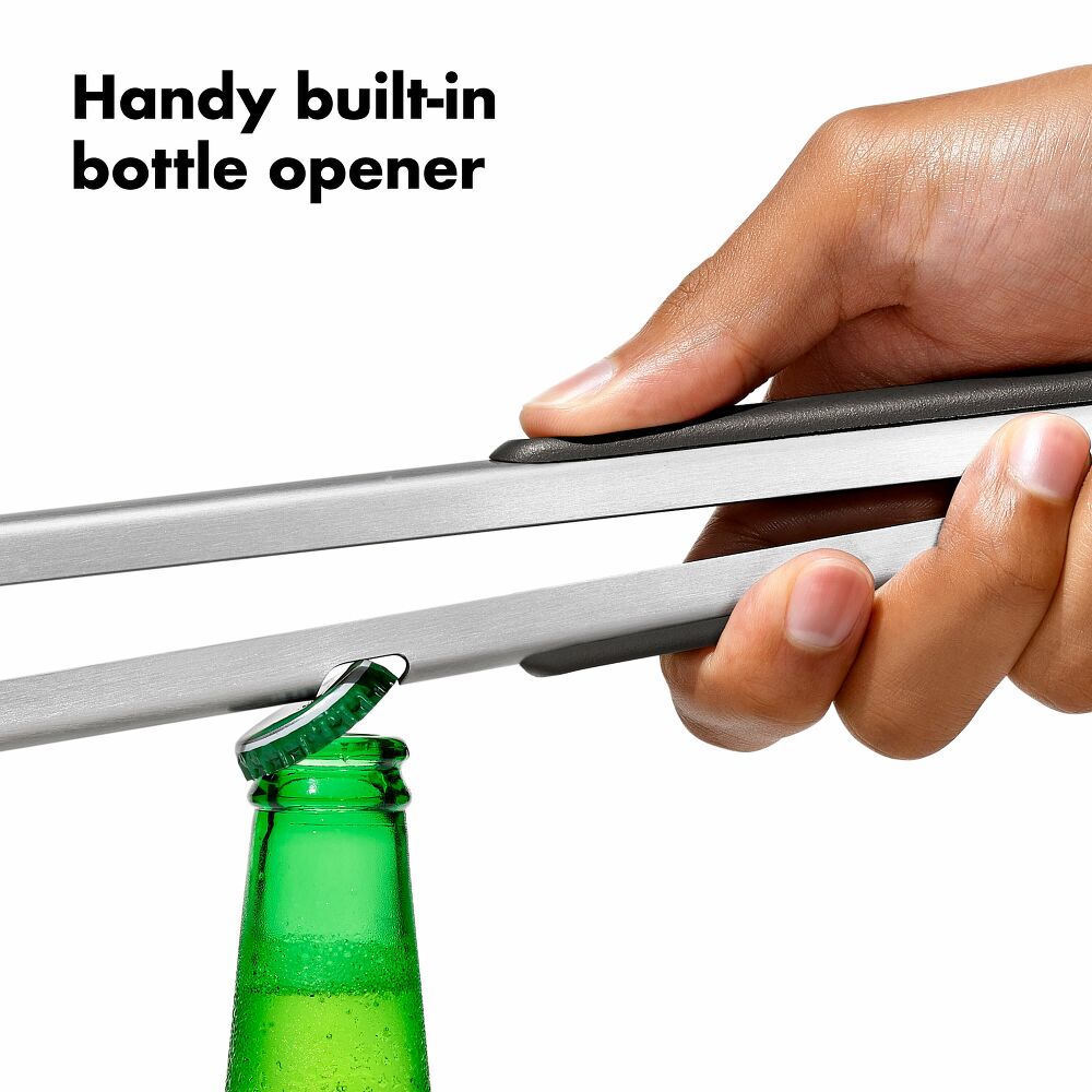 Grilling Tongs with Built-In Bottle Opener O7