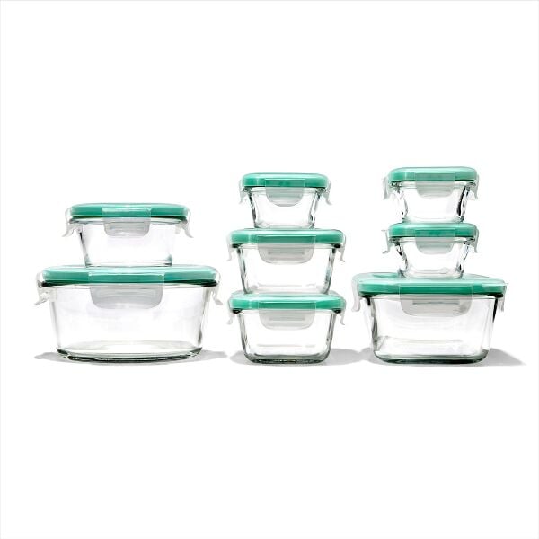 16 Piece Glass Smart Seal Everyday Container Set W2