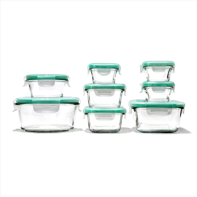 16 Piece Glass Smart Seal Everyday Container Set W2