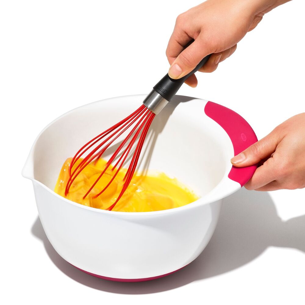 3 Piece Mixing Bowl Set New Colored Handles F7