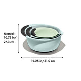 3 Piece Mixing Bowl Set - Cadet Blue, Tower Grey, Jade Q2