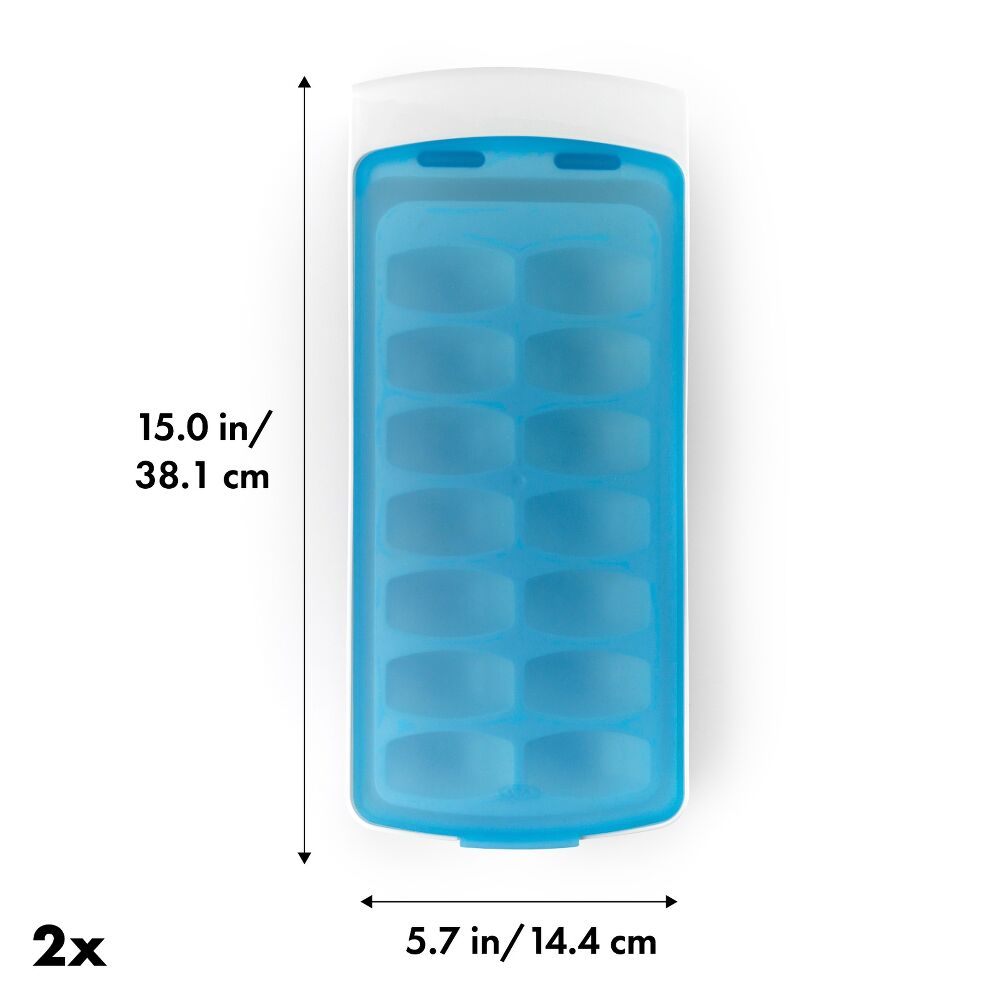No-Spill Ice Cube Tray - 2 Pack O2