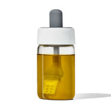 Glass Oil Bottle and Silicone Brush Set W4