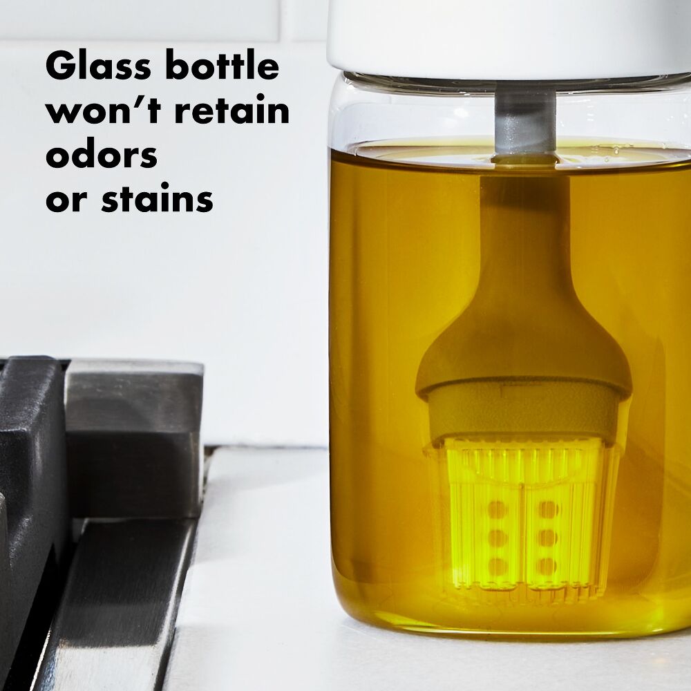 Glass Oil Bottle and Silicone Brush Set P5