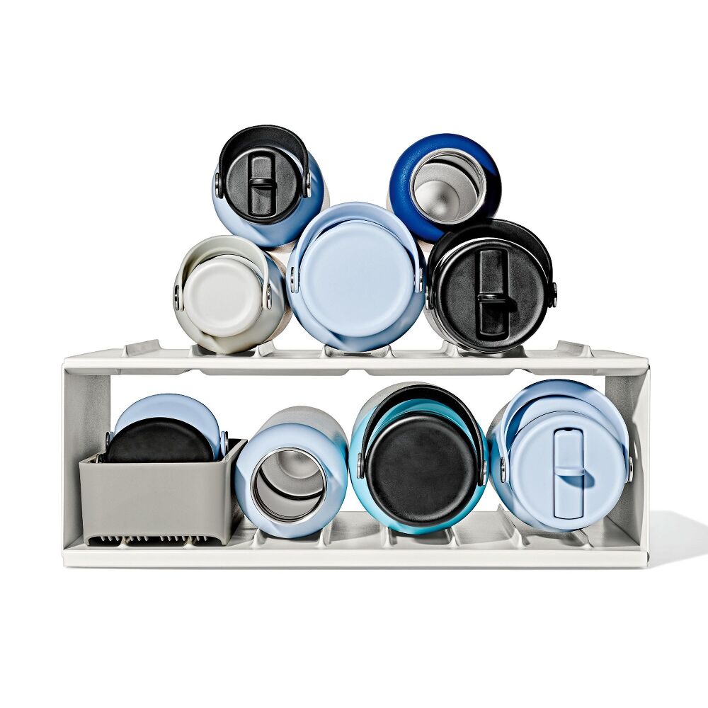 Water Bottle Organizer with Accessory Bin F6