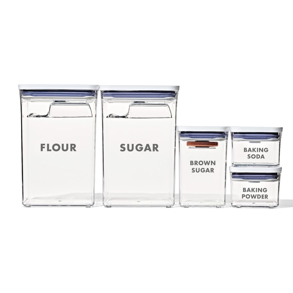 8-Piece Prelabeled Baking POP Container Set W9