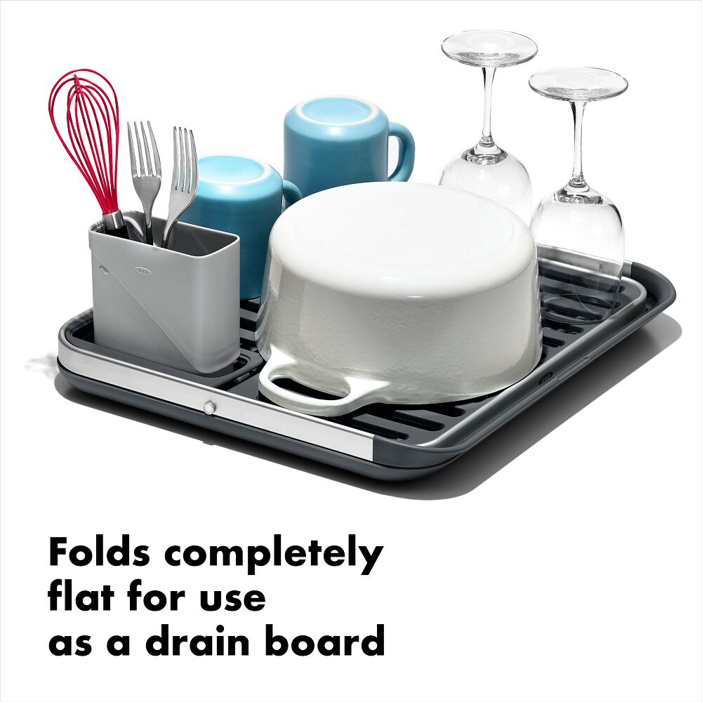 OXO Good Grips Aluminum Fold Flat Dish Rack M7