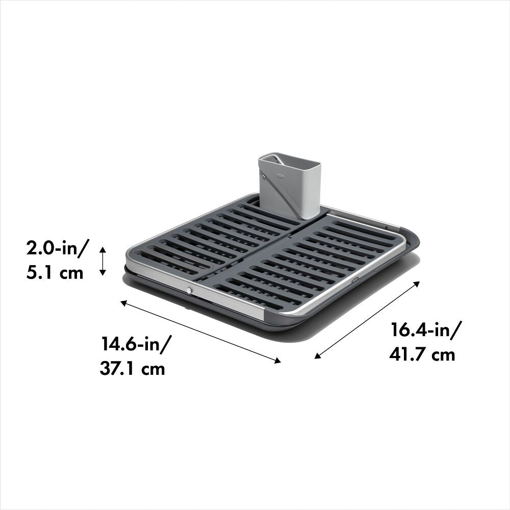 OXO Good Grips Aluminum Fold Flat Dish Rack H6