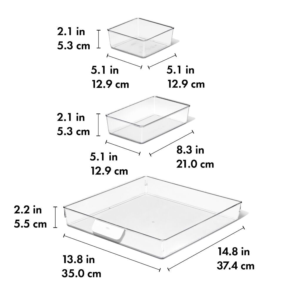 3-piece Refrigerator Tray Set G0