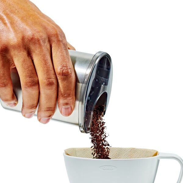 Replacement Coffee Grounds Container for Conical Burr Coffee Grinder - Stainless Steel F7