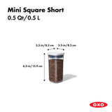 POP Container - Mini Square Short (0.5 Qt.) U7
