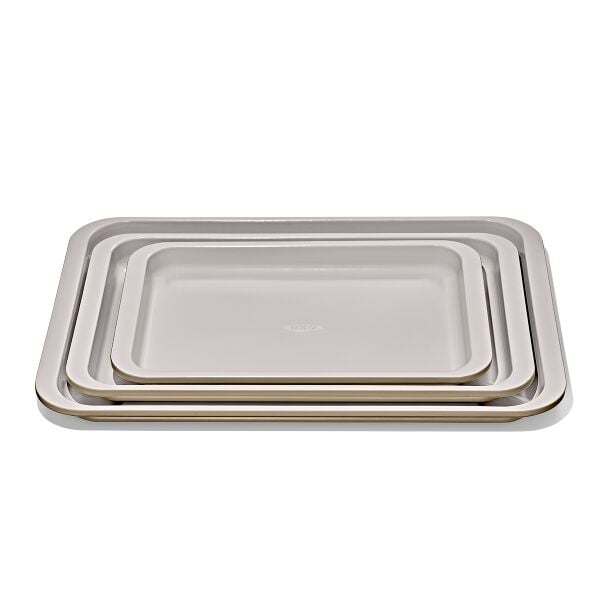 Non-Stick Pro Ceramic Coated Metal Bakeware 3 Pc Set Q2