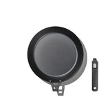 Outdoor 12-inch Carbon Steel Pan with Removable Handle Y2